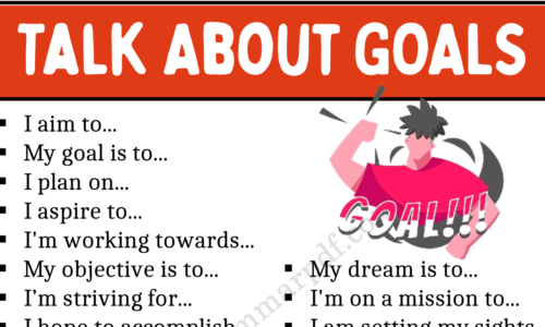 How to Talk about GOALS in English?