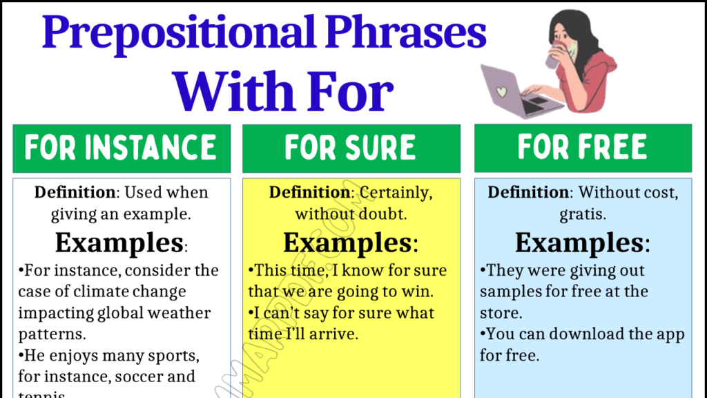 Prepositional Phrases With For 22