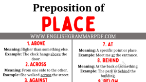 Prepositions of Place Copy