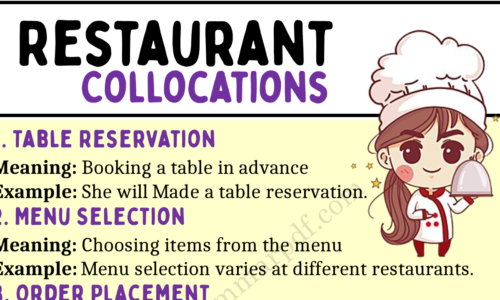 Learn 20 Restaurant Collocations in English