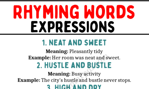 20 Rhyming Words Expressions in English