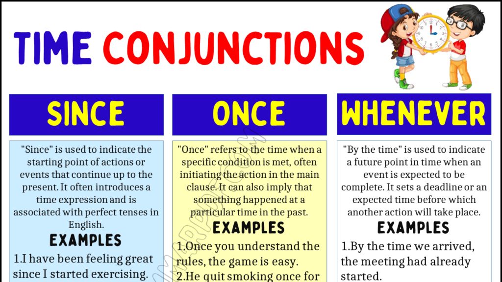 Time Conjunctions in English 1