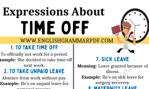 15 Time-off Expressions in English