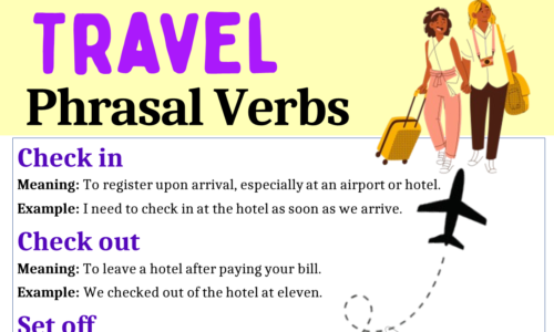 Travel Phrasal Verbs (With Meanings & Examples)