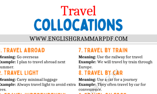 20 Useful Travel Verb Collocations in English