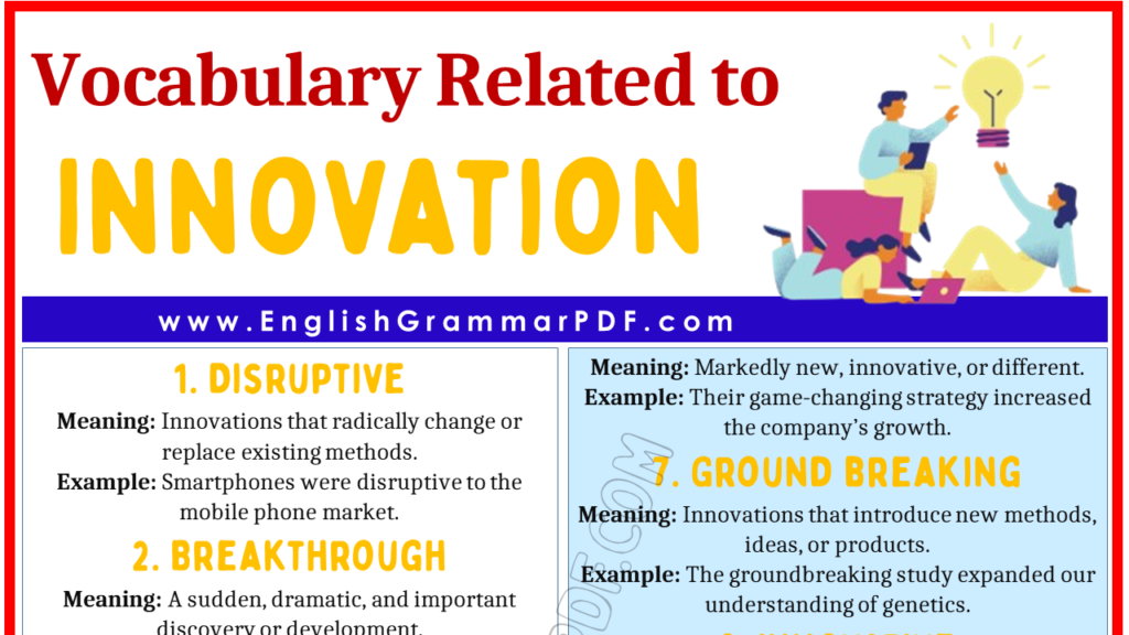 Vocabulary Words Related to Innovation 2