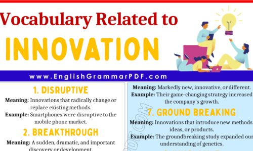 20 Vocabulary Words Related to Innovation