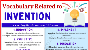 Vocabulary Words Related to Invention 1