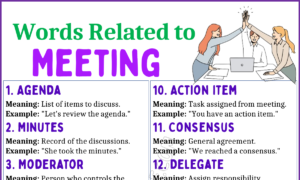 Vocabulary Words Related to Meeting 1