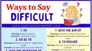 Ways To Say Difficult 1