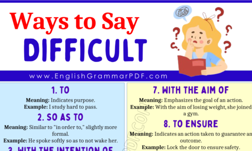 20 Ways To Say “Difficult”