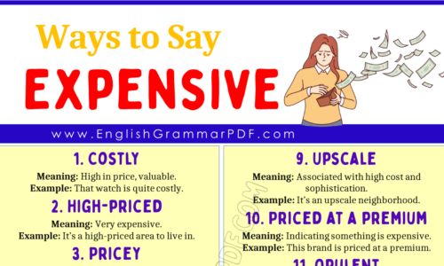 20 Ways To Say “Expensive”