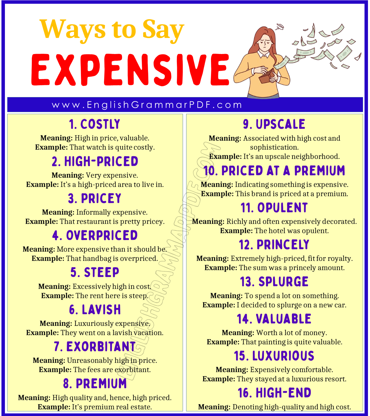 Ways To Say Expensive