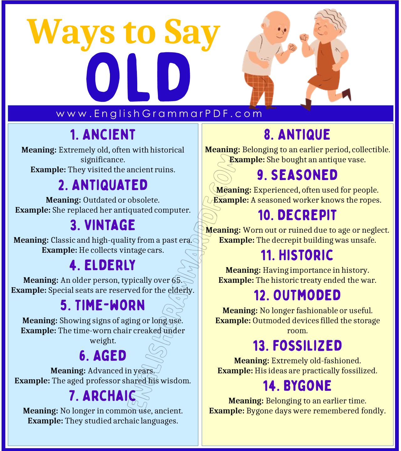 Ways To Say Old