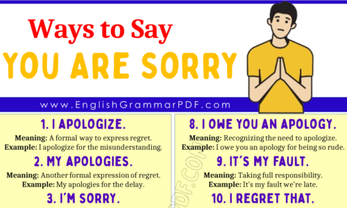 20 Ways To Say You Are Sorry