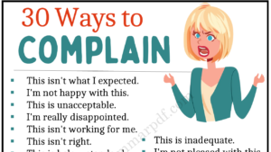 Ways to Complain in English Copy