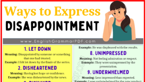 Ways to Express Disappointment 1