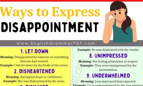 20 Ways to Express Disappointment