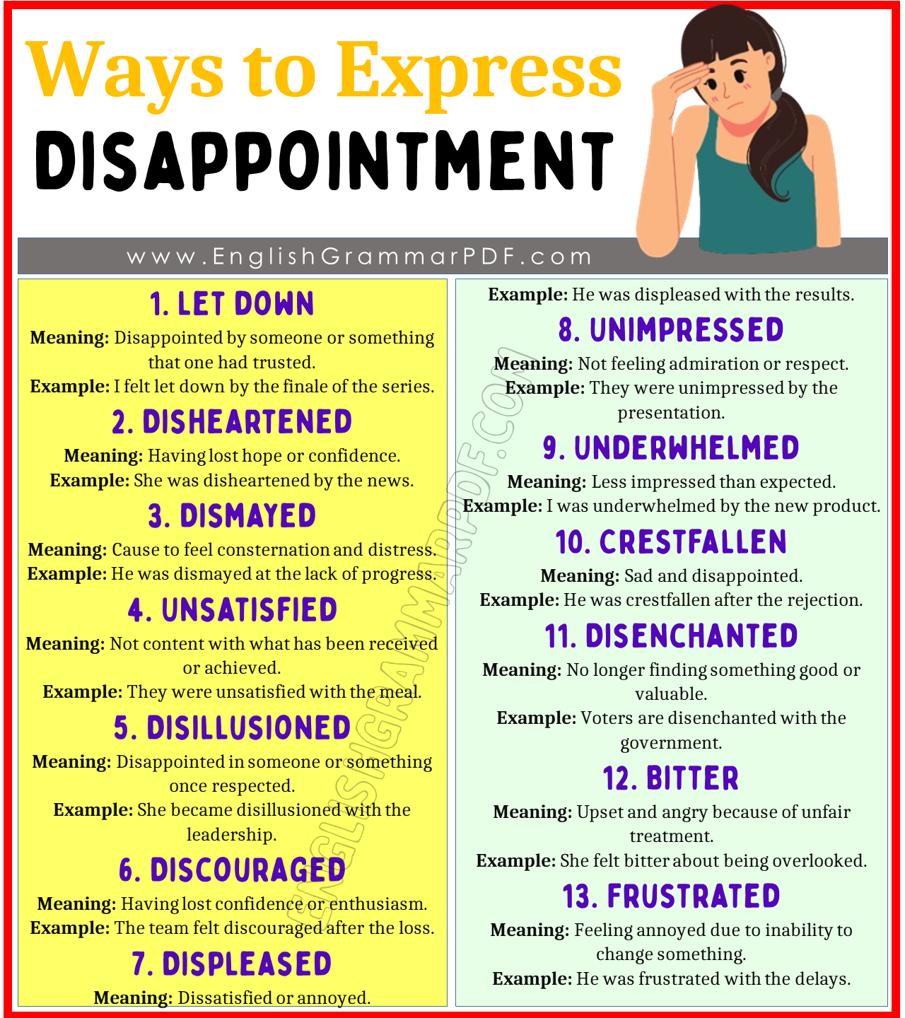 Ways to Express Disappointment