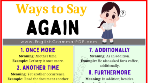 Ways to Say Again 1