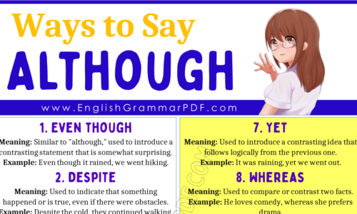 20 Ways to Say “Although”