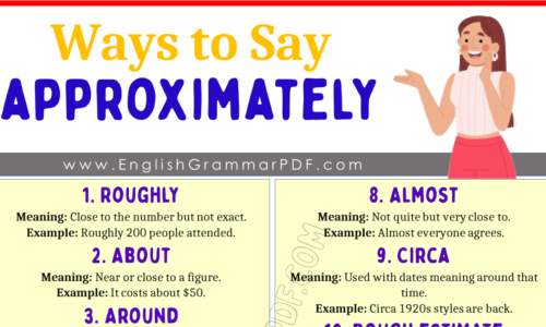 Explore 20 Ways to Say “Approximately”