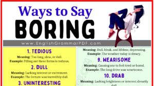 Ways to Say Boring 22