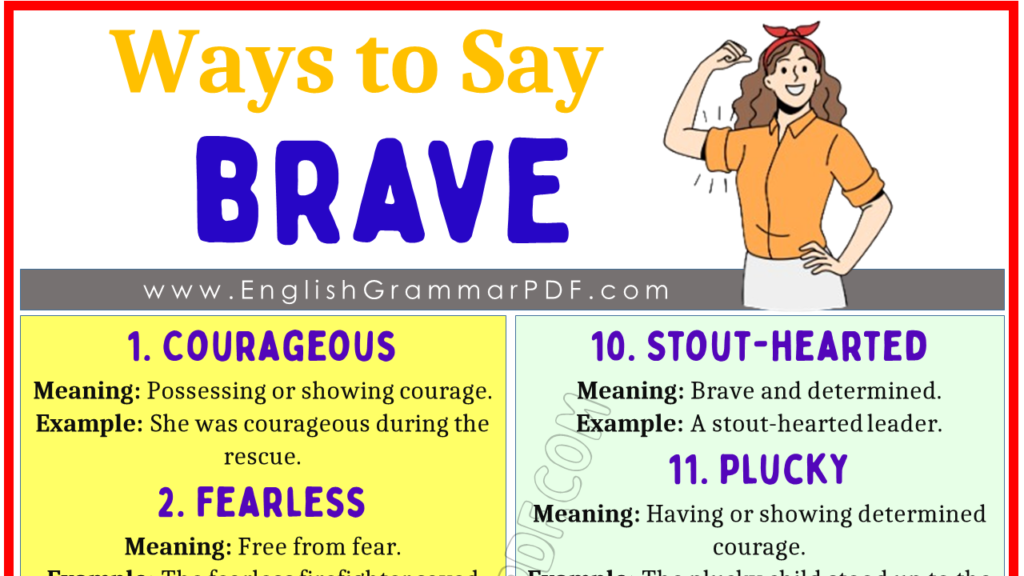 Ways to Say Brave 1