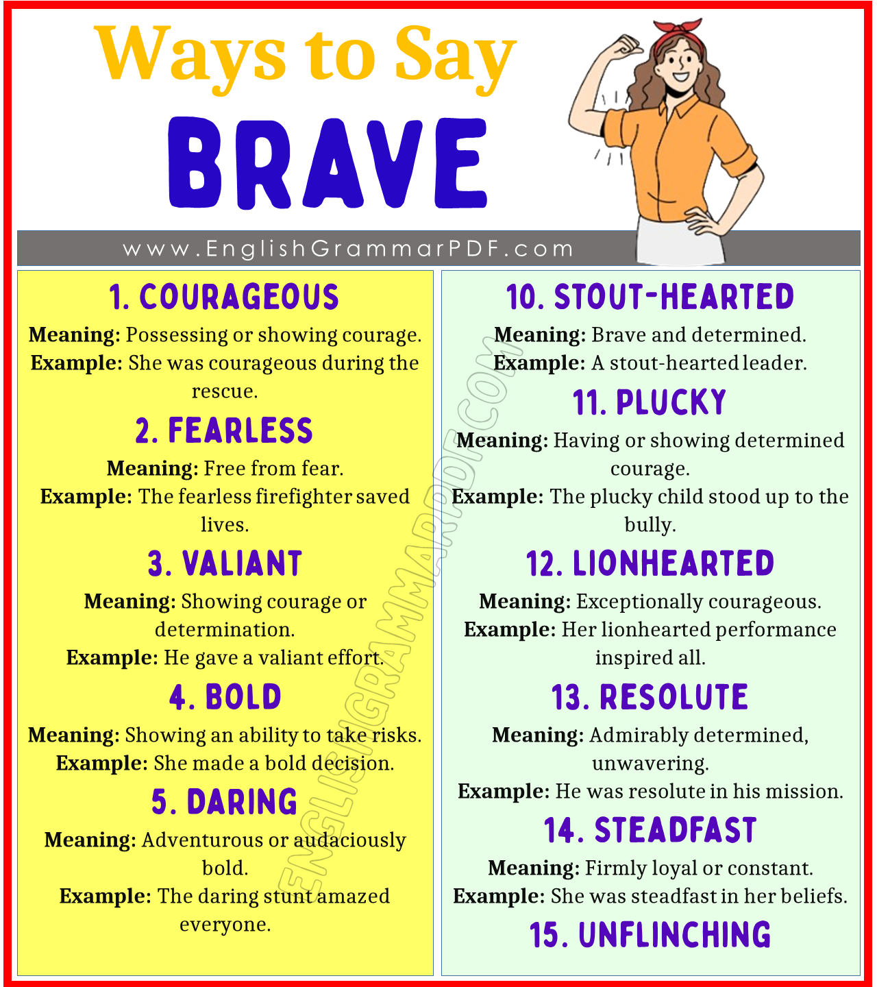Ways to Say Brave