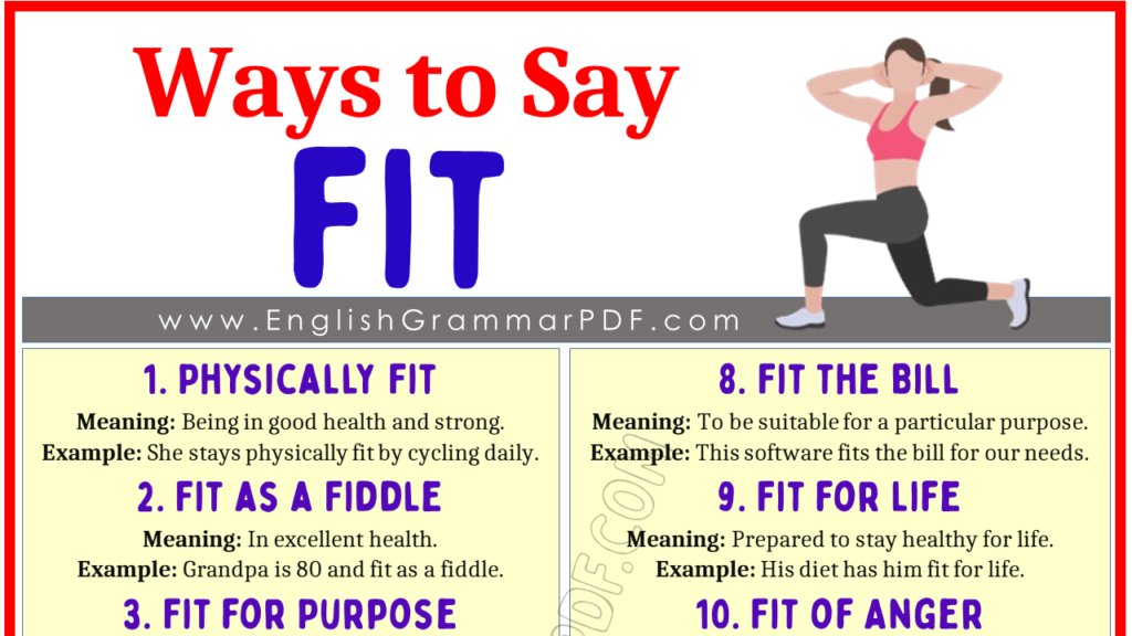 Ways to Say Fit 2