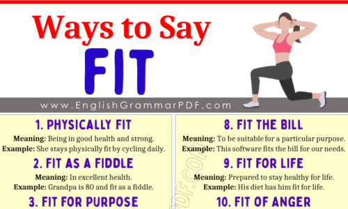 Learn 20 Amazing Ways to Say “Fit”