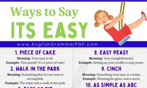 Explore these 20 Ways to Say “It’s Easy”