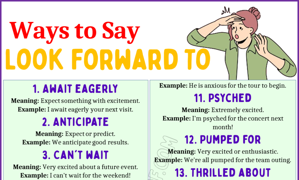 Ways to Say Look Forward To 1