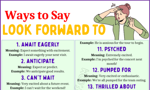 20 Ways to Say “Look Forward To”