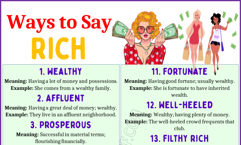 Ways to Say Rich 1