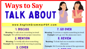 Ways to Say Talk About 1