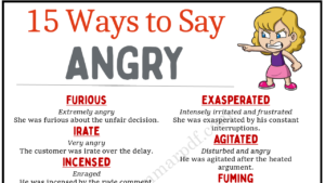 Ways to Say ‘Angry’ Copy