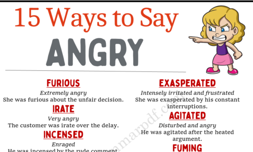 15 Other Ways to Say ‘Angry’