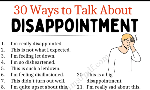 30 Ways to Talk about Disappointment in English