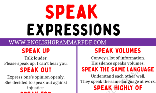 30 Ways to Use the Verb SPEAK