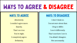 Ways to agree & disagree