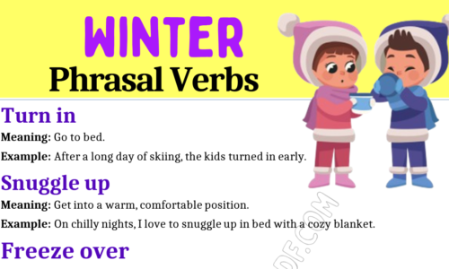 Winter Phrasal Verbs (Meanings & Examples)