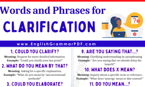 20 Words and Phrases to Use for Clarification