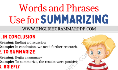 20 Words and Phrases to Use for Summarizing