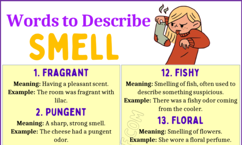 20 Words to Describe Smell