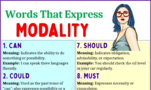 Words to Express Modality 1