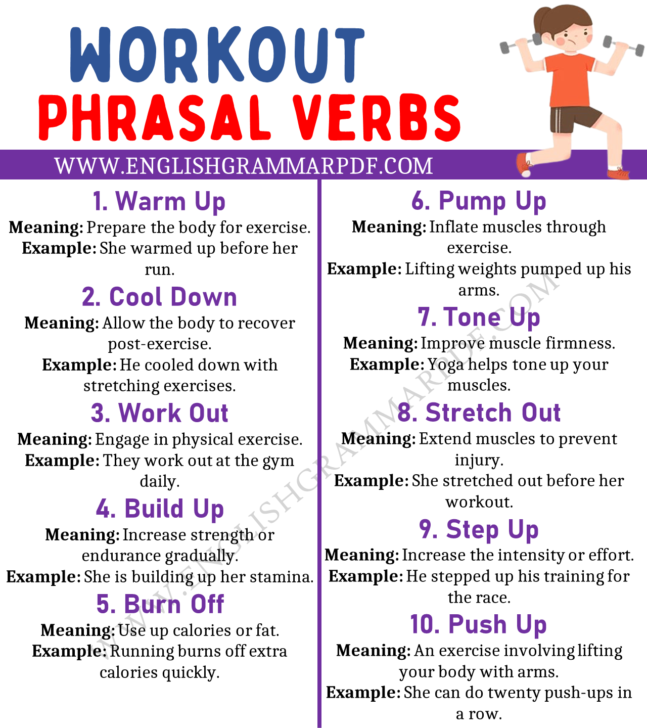 Workout Phrasal Verbs