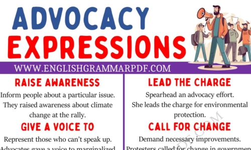 Learn 20 Advocacy Expressions in English