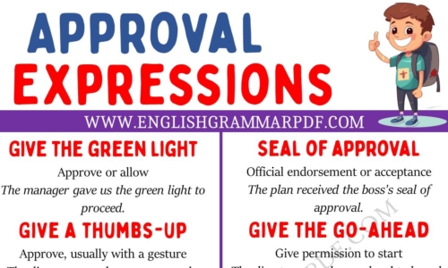 Learn 20 Interesting Approval Expressions