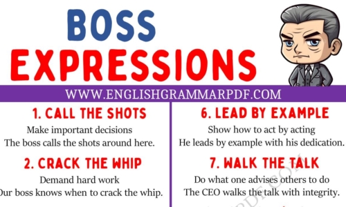 Learn 20 Boss Expressions in English